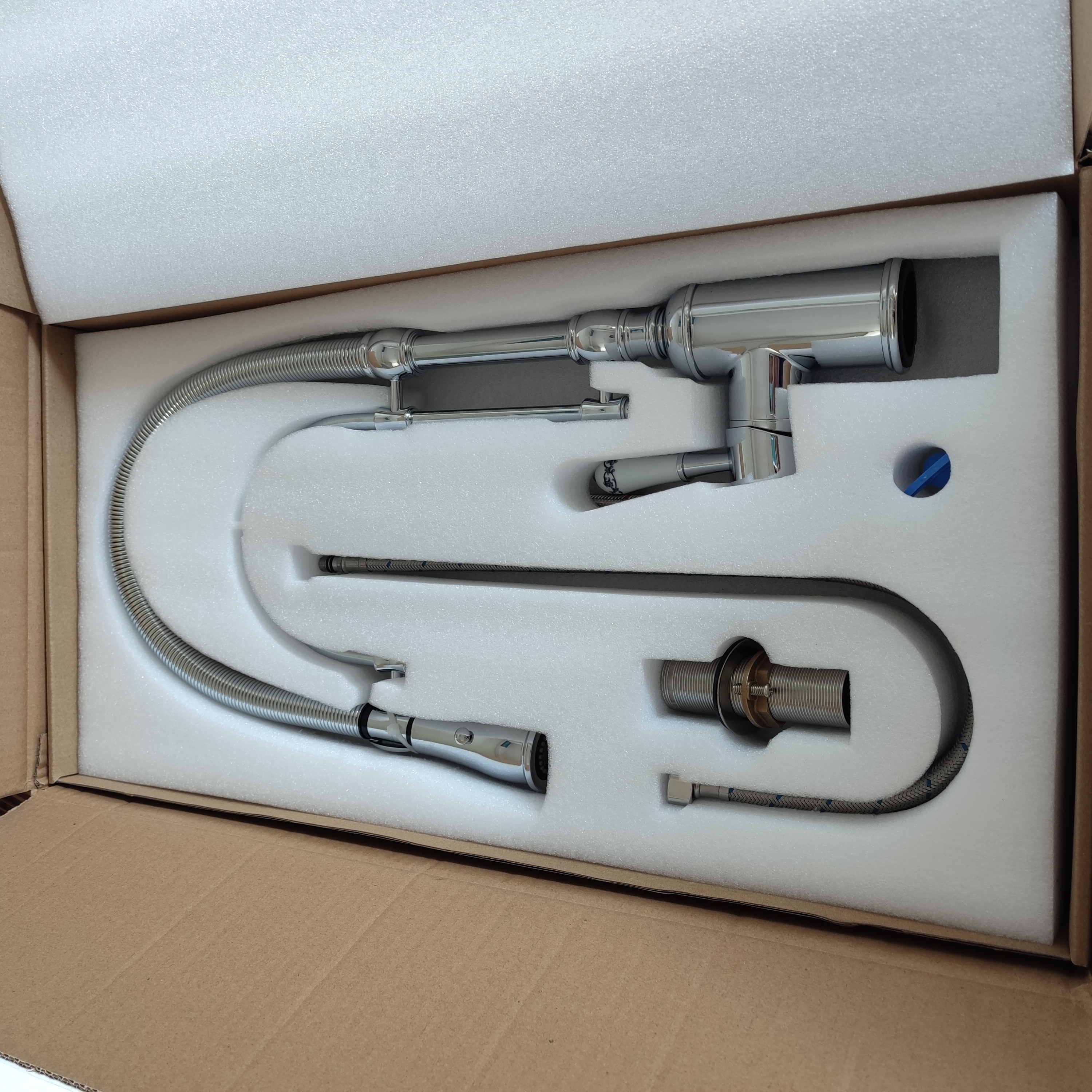 Upgrade dual outlets sliver chrome color family kitchen faucet